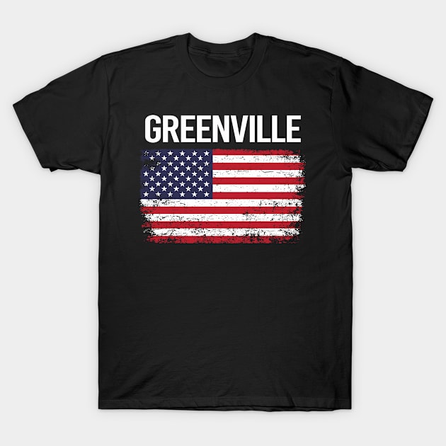 The American Flag Greenville T-Shirt by flaskoverhand